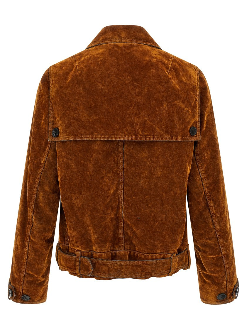 Dries Van Noten Velvet Biker Jacket
