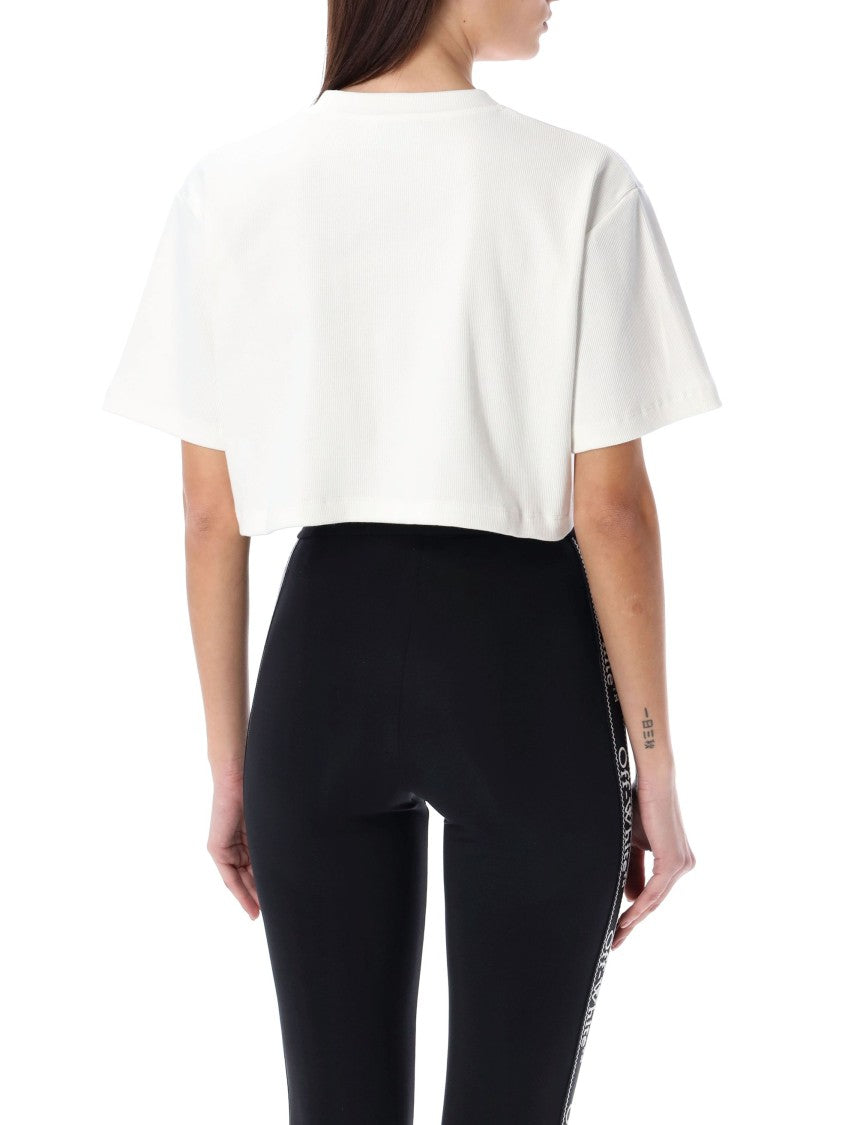 Off-White Off Stamp Rib Cropped Tee