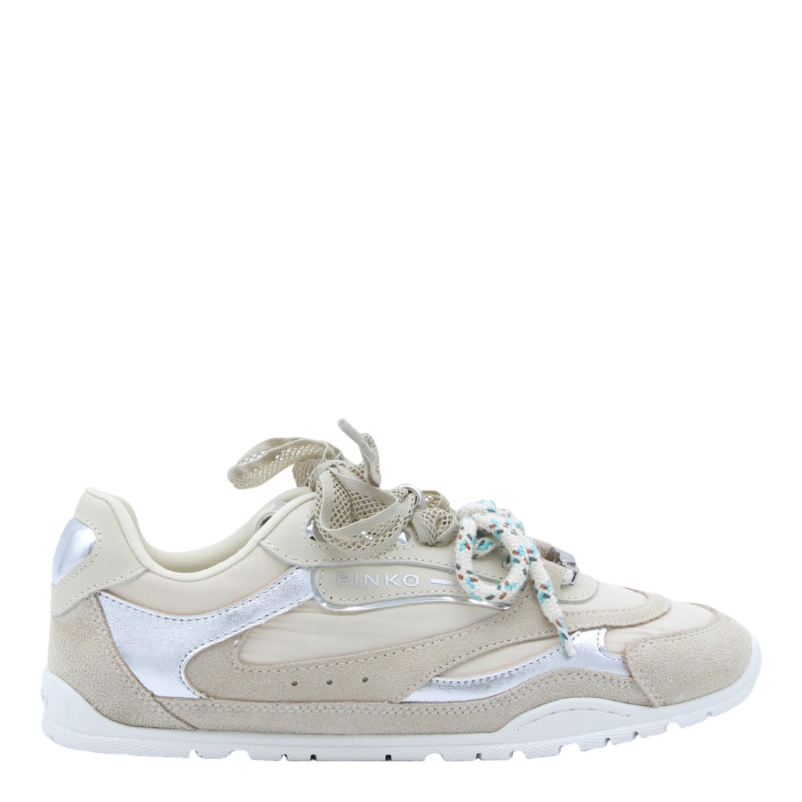 Pinko Sporty Sneakers With Suede And Smooth Textures