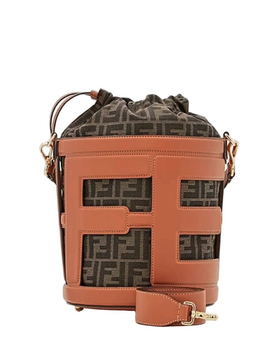Fendi Bucket-Style Crossbody Bag With Cut-Out Logo Design