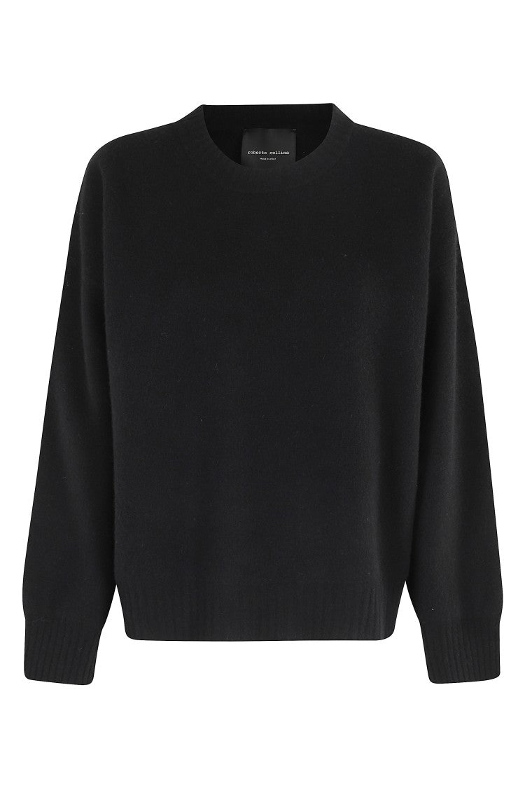 Roberto Collina Oversized Merino Wool Sweater With Classic Crew Neckline