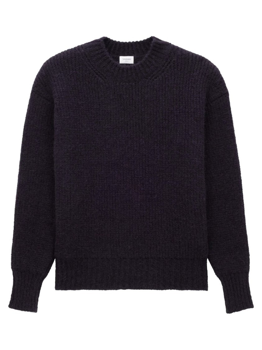 Saint Laurent Boxy Crewneck Thick Pullover