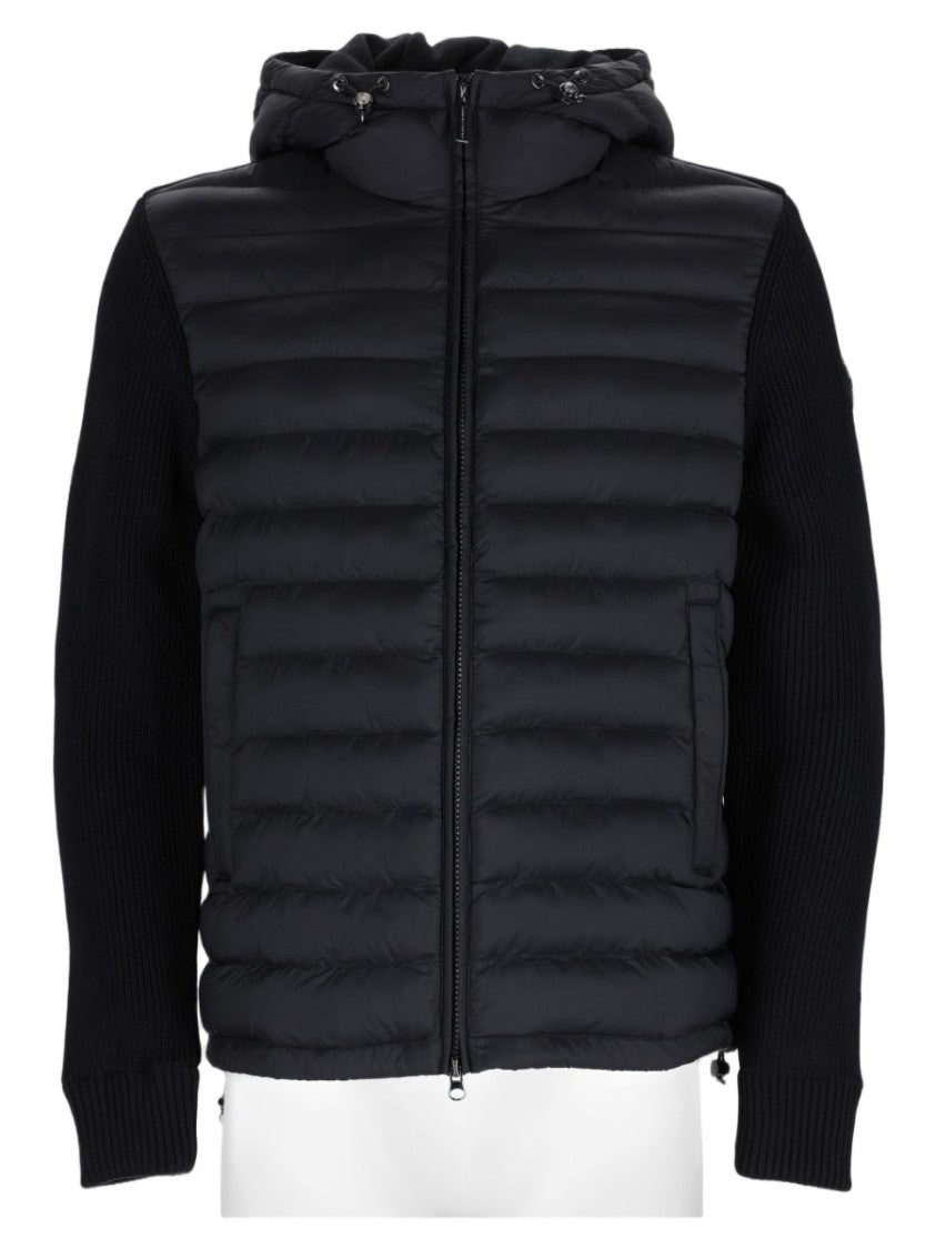 Colmar Originals Black Quilted Ribbed-Sleeve Down Jacket