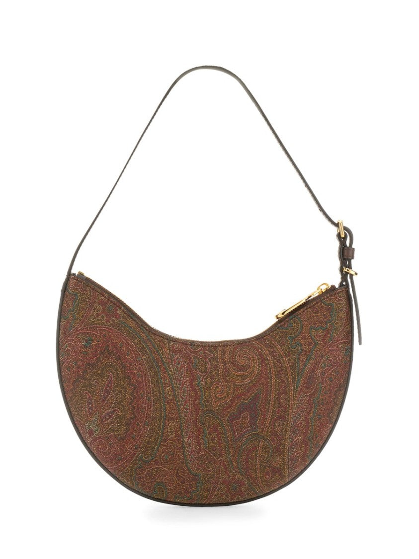 Etro Essential Paisley Pattern Crescent Hobo Bag