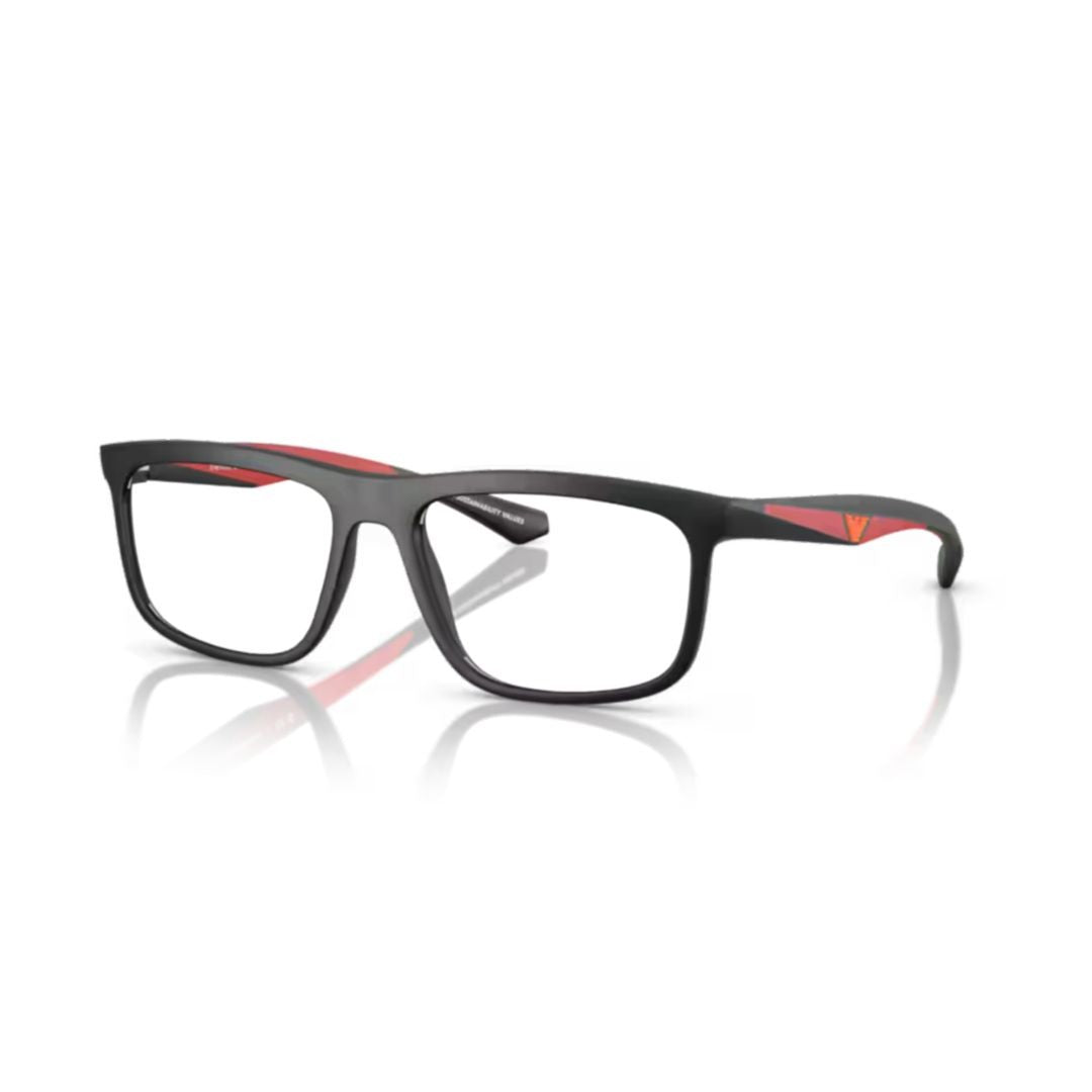 Emporio Armani 0Ea3246 Rectangular Eyeglasses With Matte Black Frame
