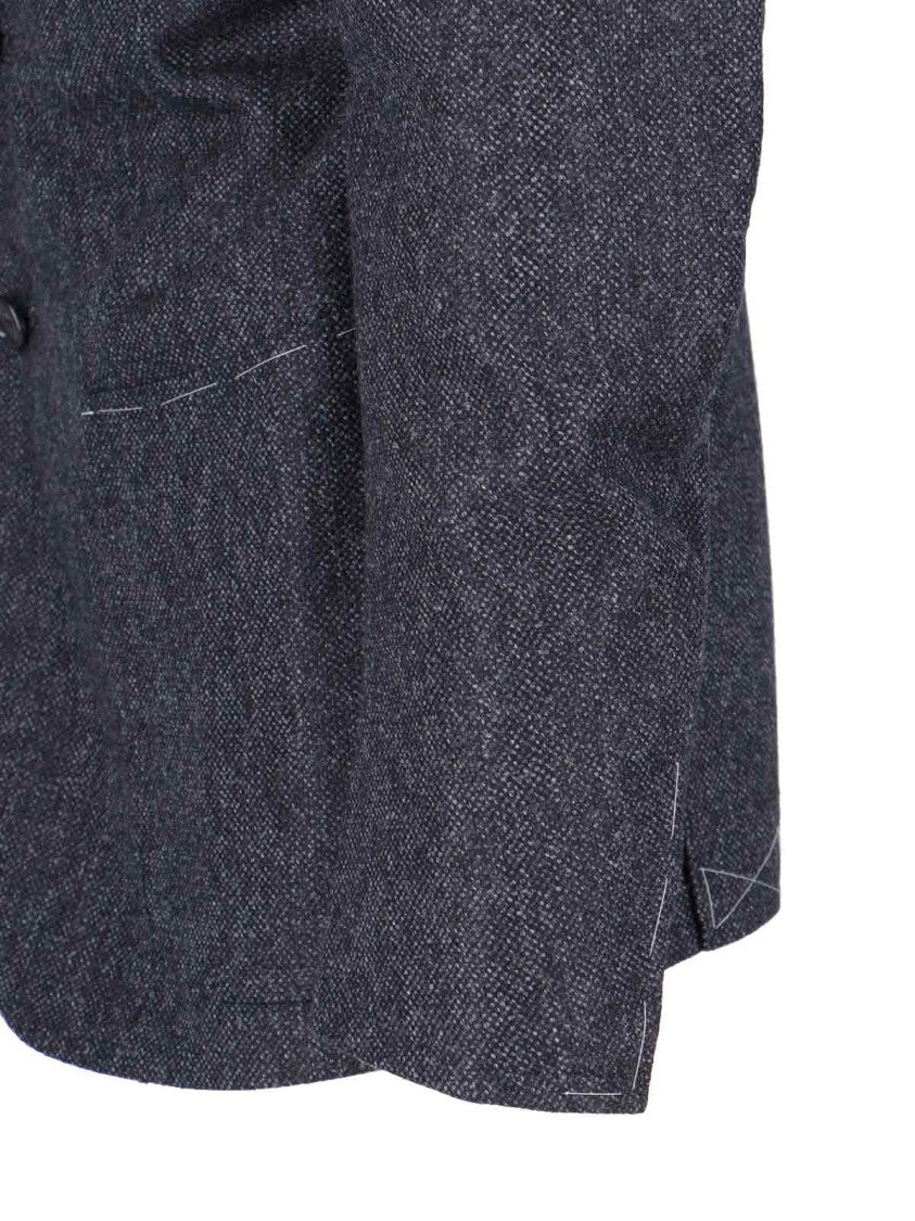 Cesare Attolini Grey Wool Single-Breasted Blazer