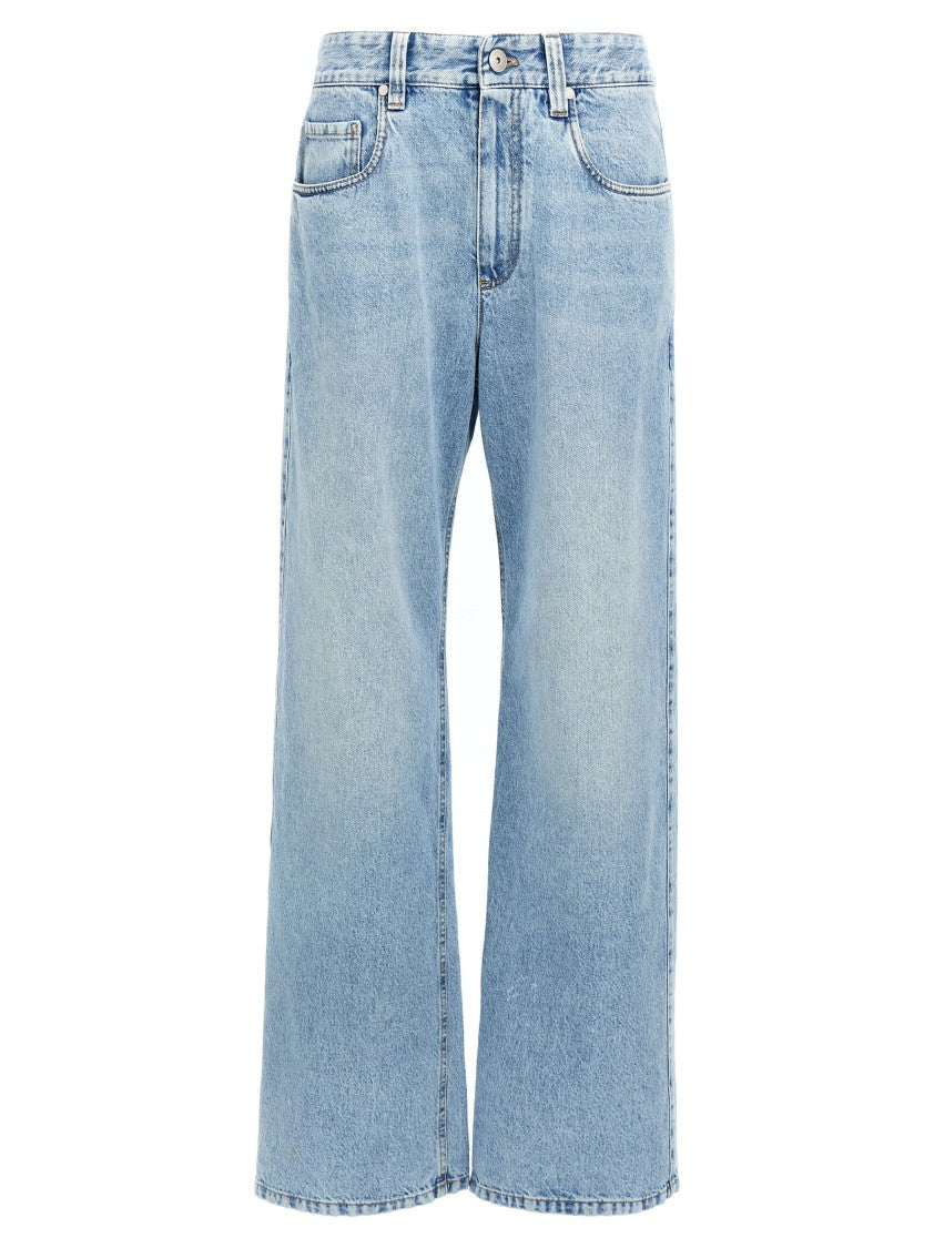Brunello Cucinelli Delavé Cotton Denim Jeans