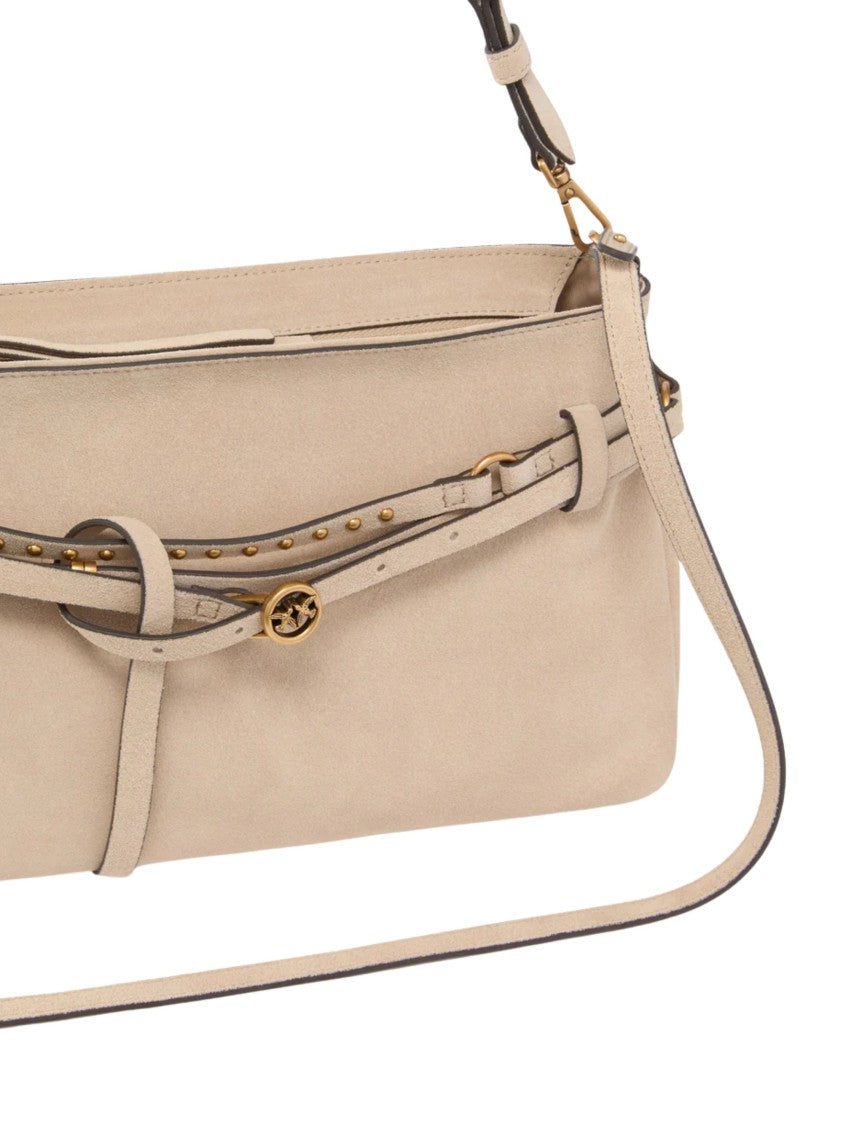 Pinko Structured Medium Gold-Tone Handbag