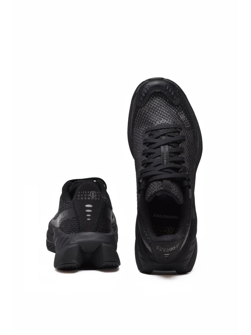 Mm6 By Maison Margiela X Salomon Black Polyester-Blend Avant-Garde Sneakers