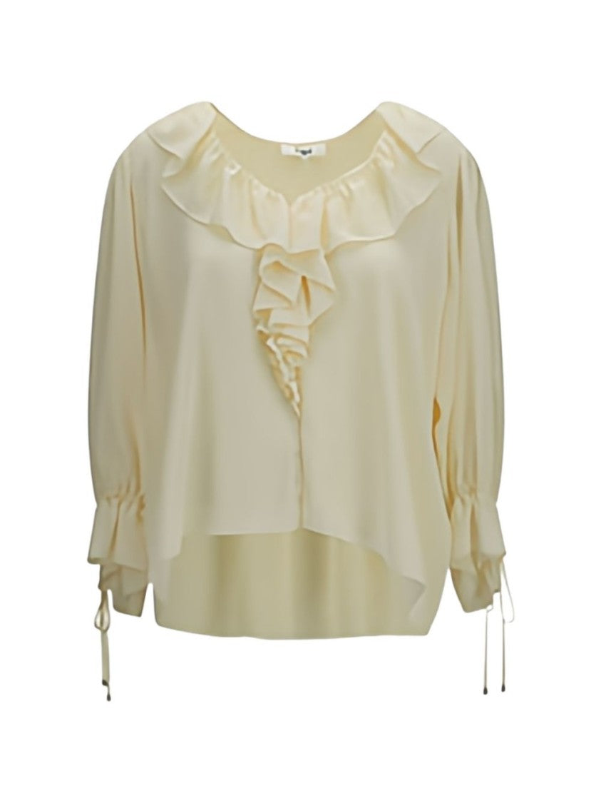 Chloé Ruffled Silk Cropped Top