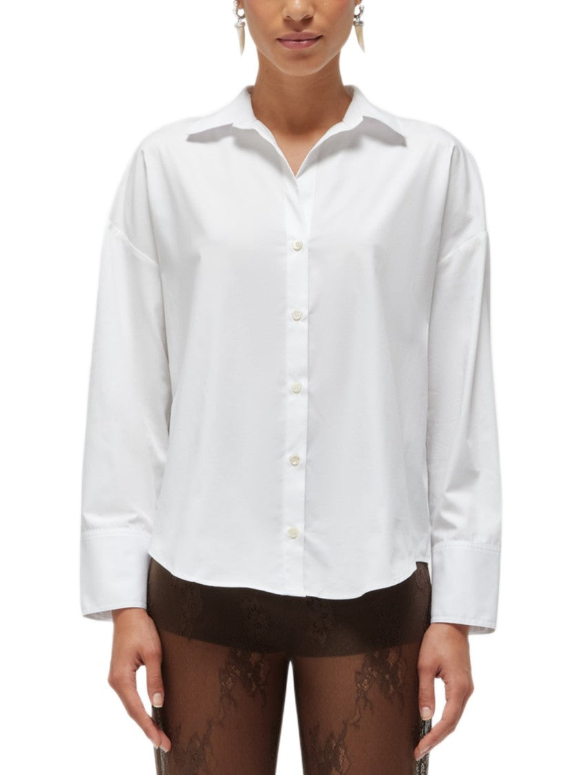 Blugirl Cotton Poplin Shirt With Lace Detail And Buttoned Cuffs