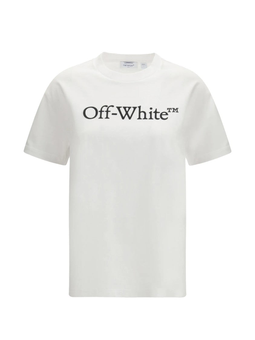 Off-White White Big Logo Bookish Cotton T-Shirt