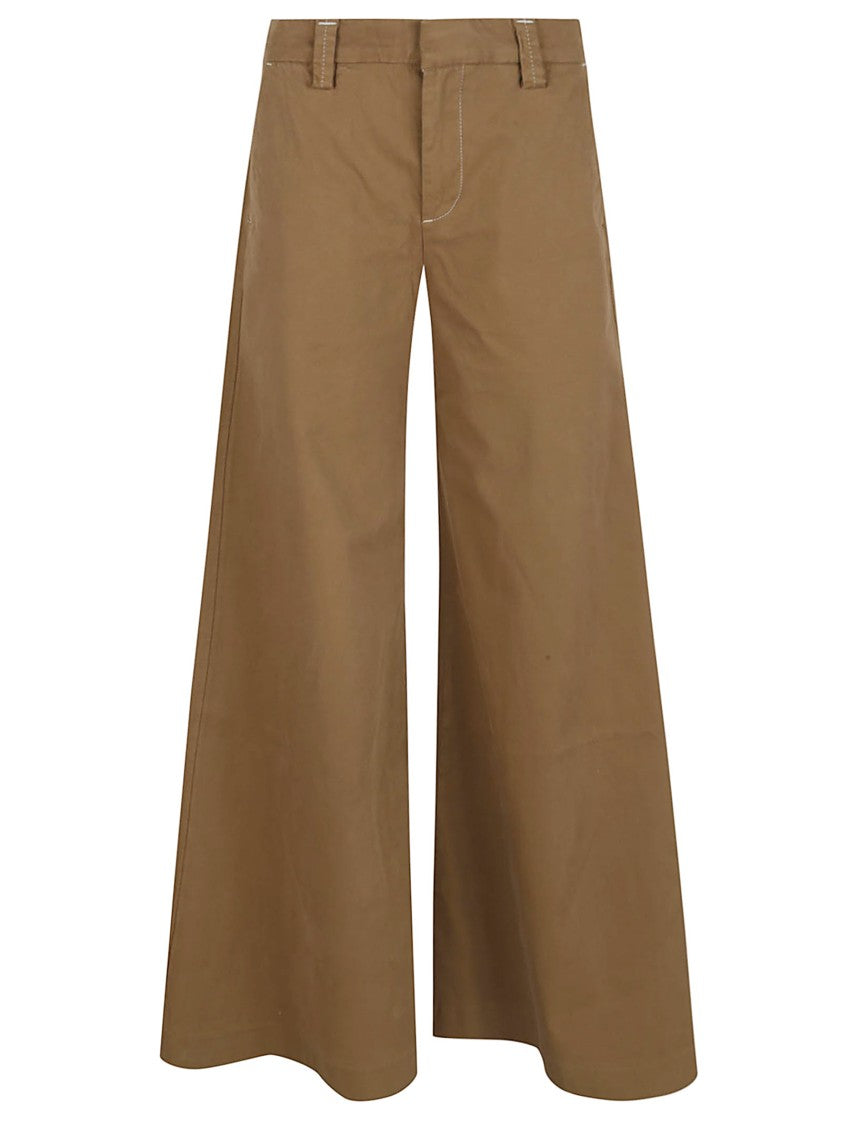 7 For All Mankind Wide-Leg Mid-Rise Jeans With Concealed Closure