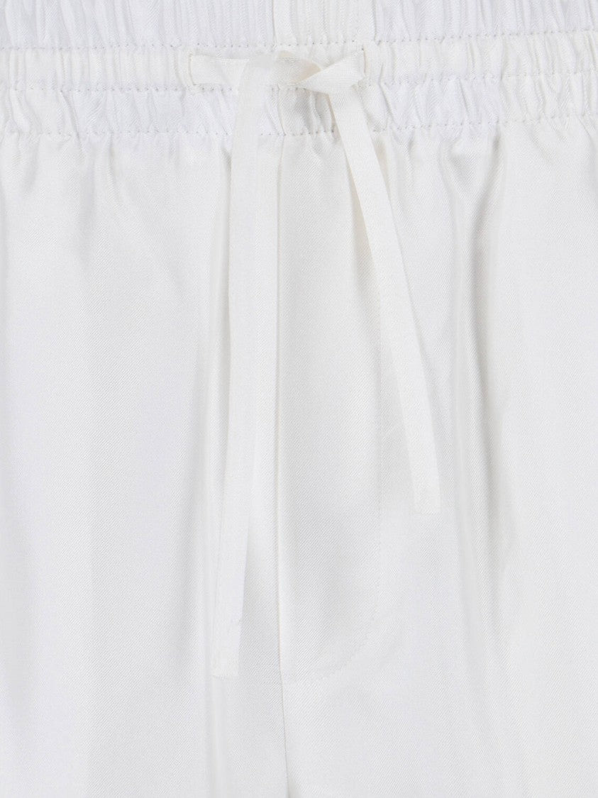 Casablanca White Dance Joy Silk Shorts