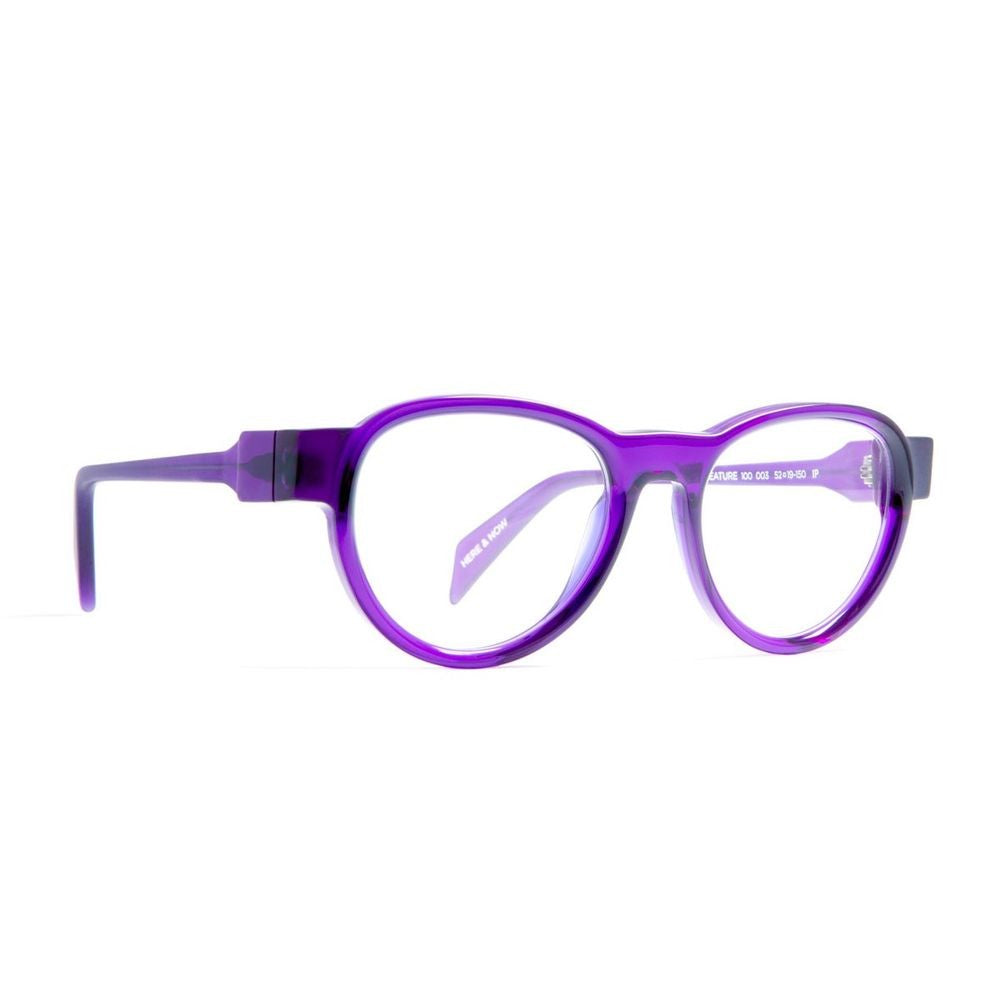 Siens Creature 100 003 Translucent Purple Celluloid Oval Eyeglasses