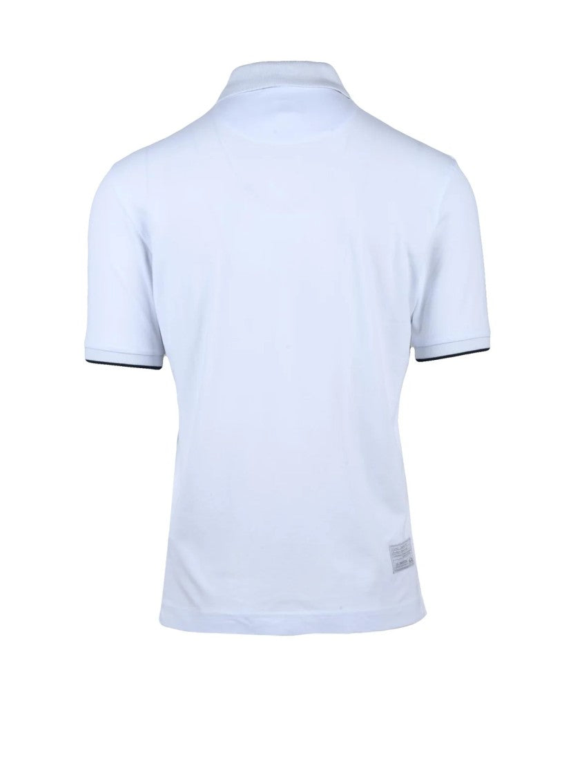 La Martina White Embroidered Cotton Jumper