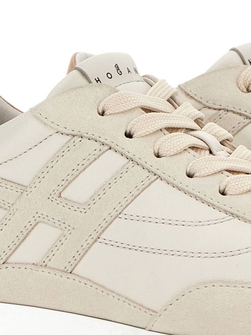 Hogan Silk And Nylon Flat Sole Sneakers
