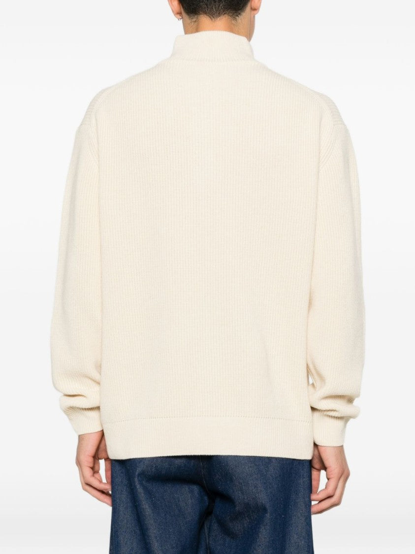 J. W. Anderson Half-Zip Ribbed Knit Sweater