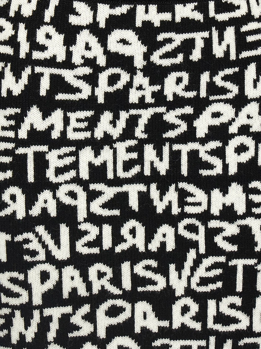 Vetements ' Paris Monogram Mini' Skirt