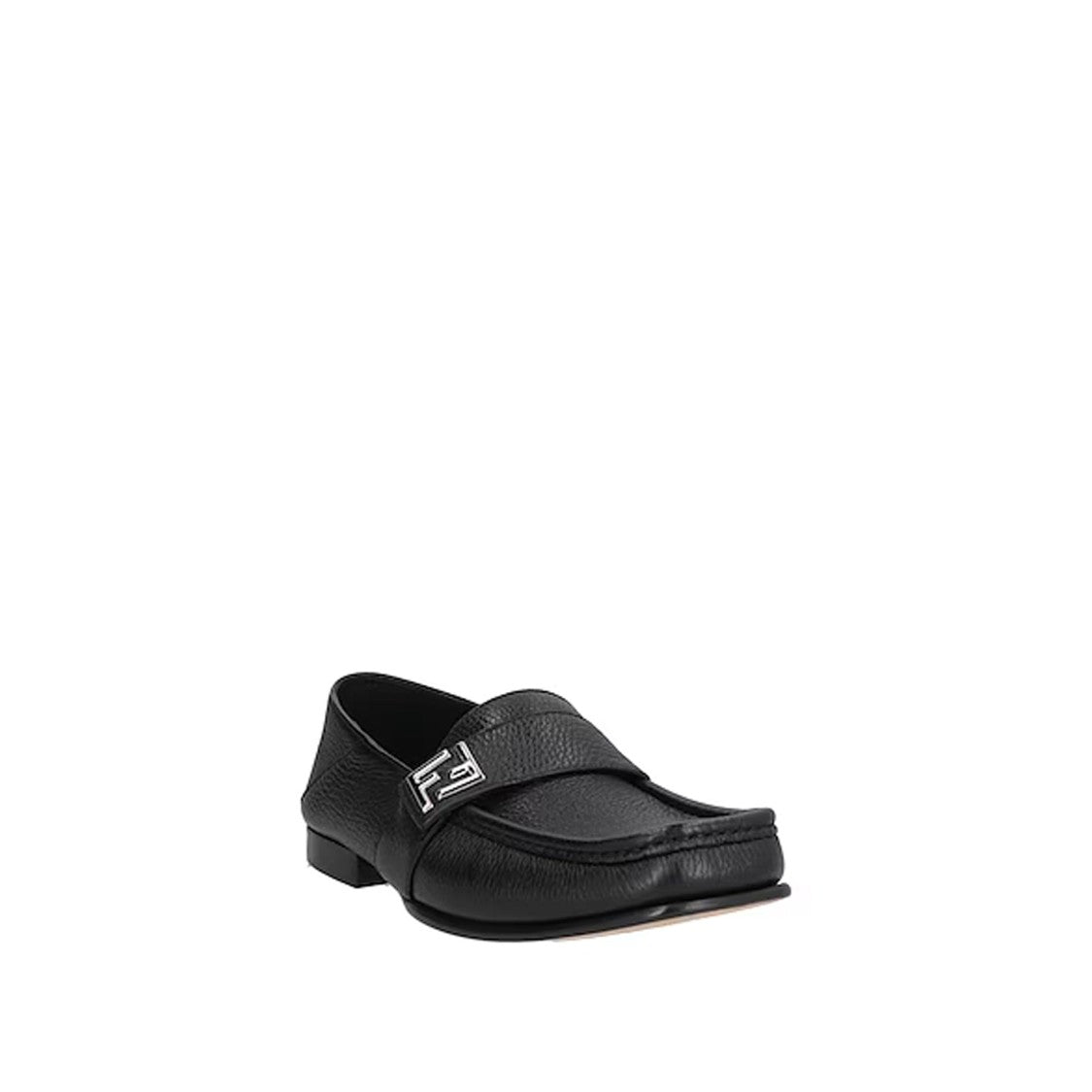 Fendi Black Leather Loafers