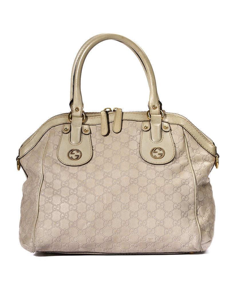 Gucci Medium Sssima White Shoulder Bag