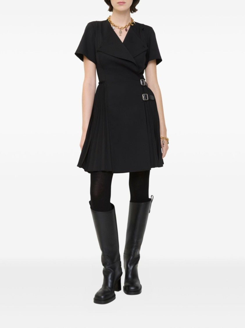 Burberry Short-Sleeved Virgin Wool Dress