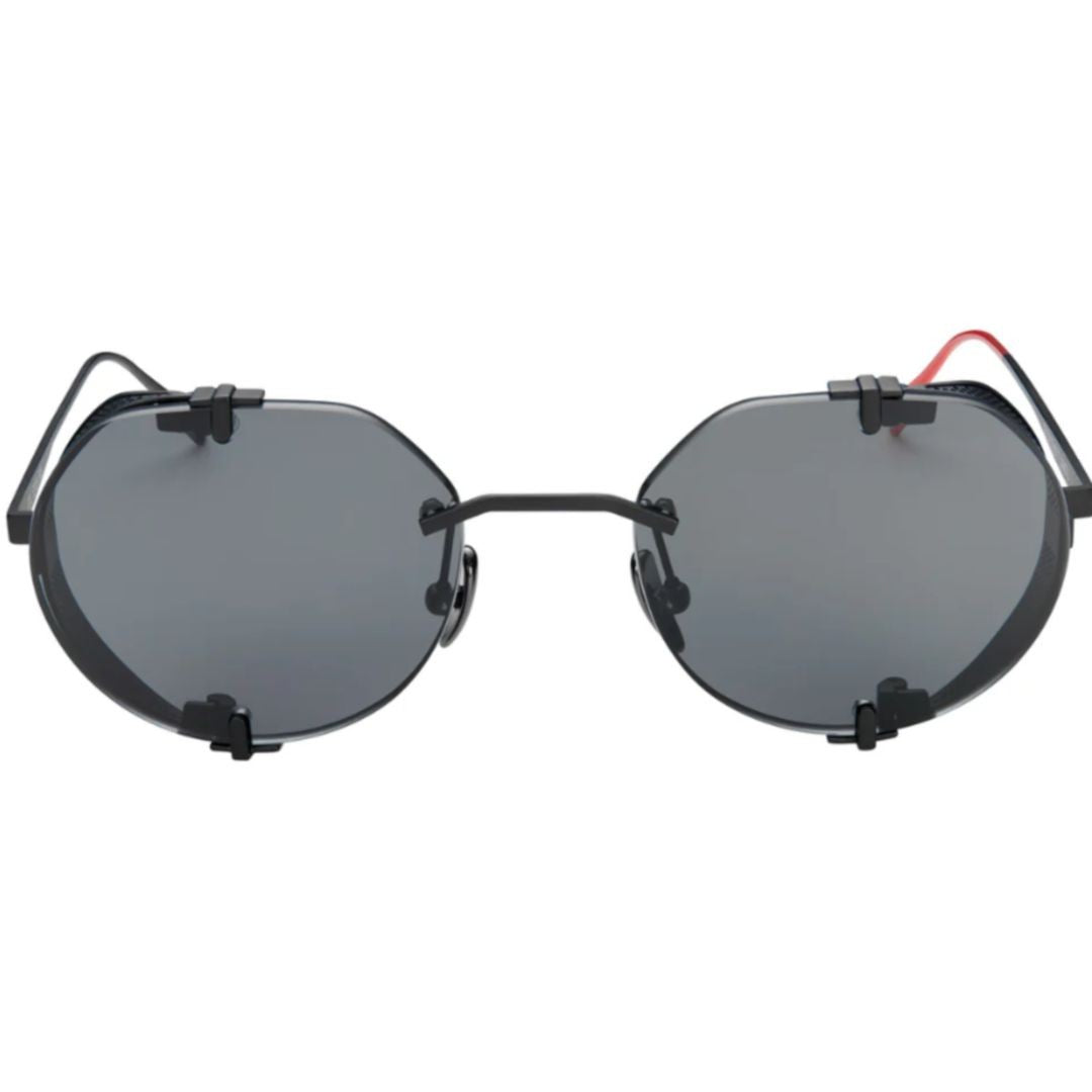 Vysen Uttar Ut-1 Octagonal Titanium Sunglasses With Perforated Side Shields