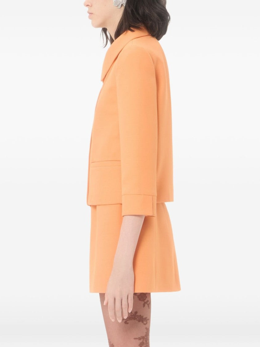 Valentino Garavani Crepe Couture Cropped Jewel Jacket