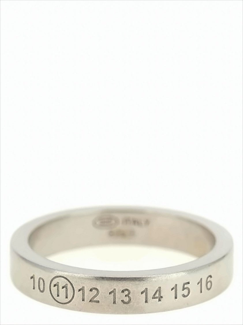 Maison Margiela Silver Ring With Engraved Numbers