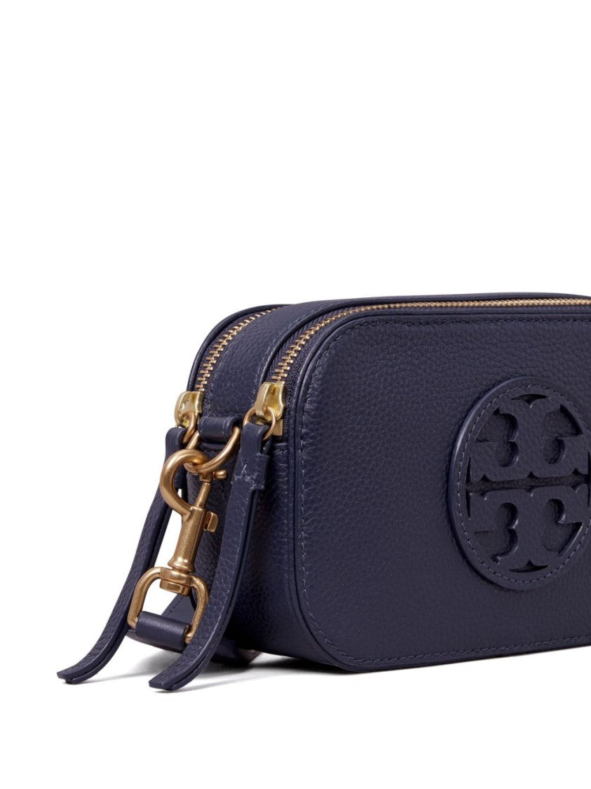 Tory Burch Compact Textured Bag With Logo Emblem