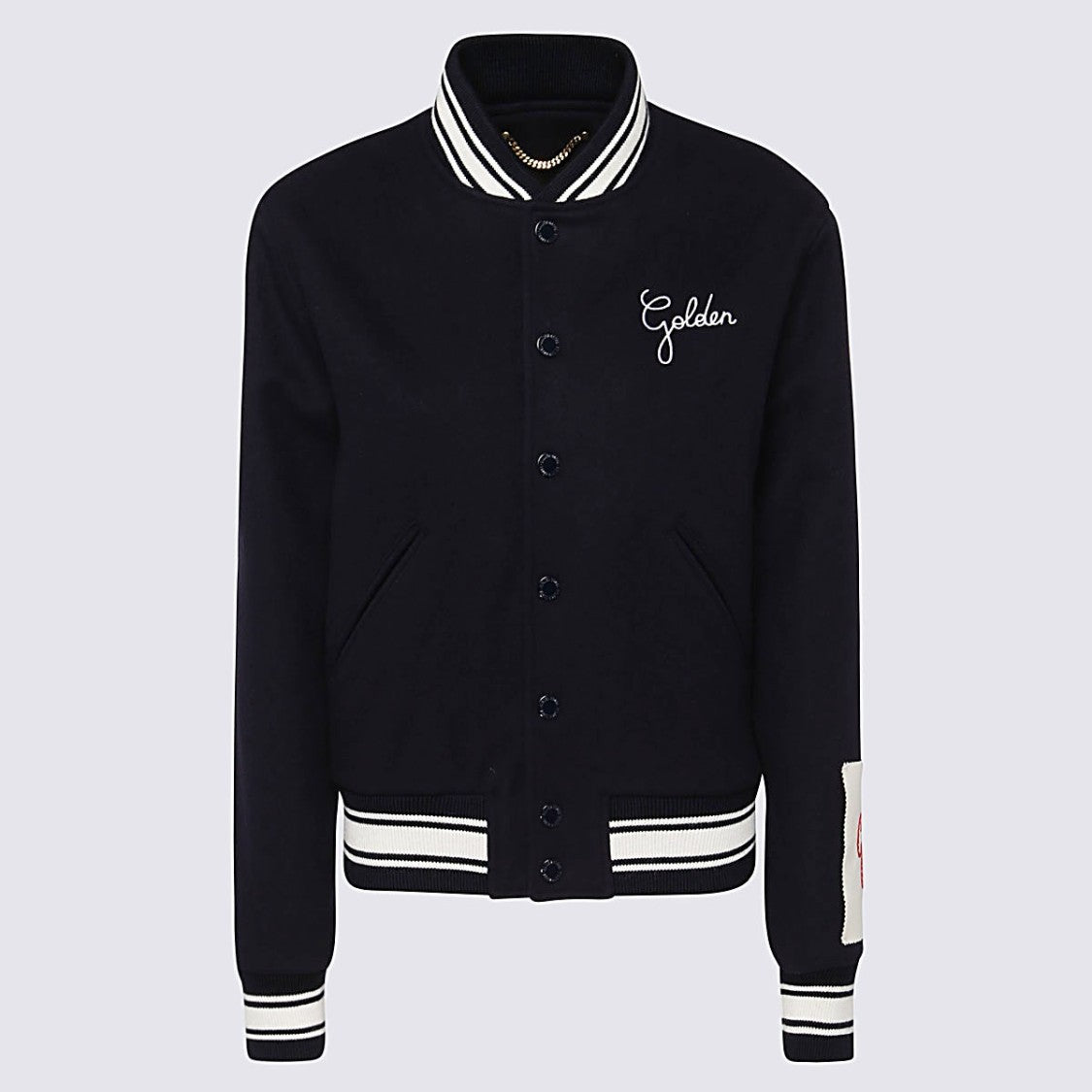 Golden Goose Black Wool Blend Bomber Jacket
