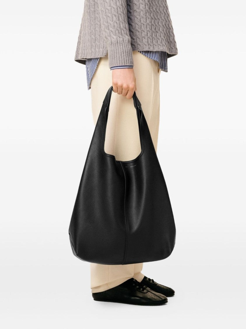 Ami Paris Soft-Structured Black Bag