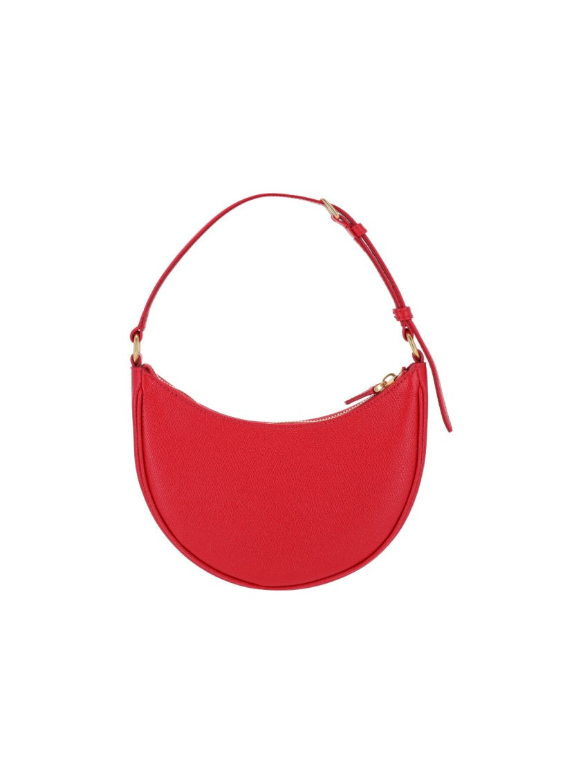 Valentino Garavani Red Leather"Vlogo Signature" Mini Hobo Bag