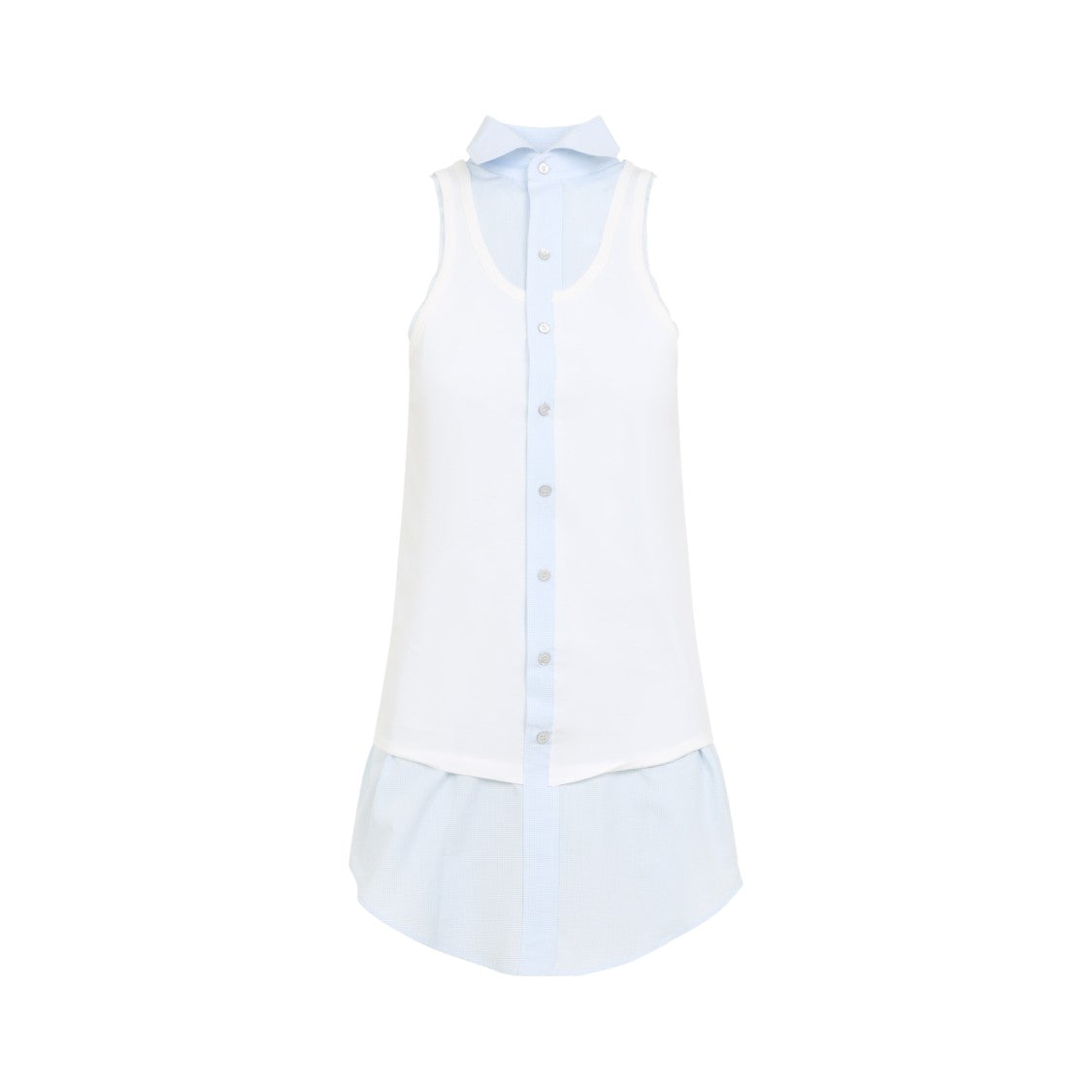 Maison Margiela Light Blue Cotton Tank Top
