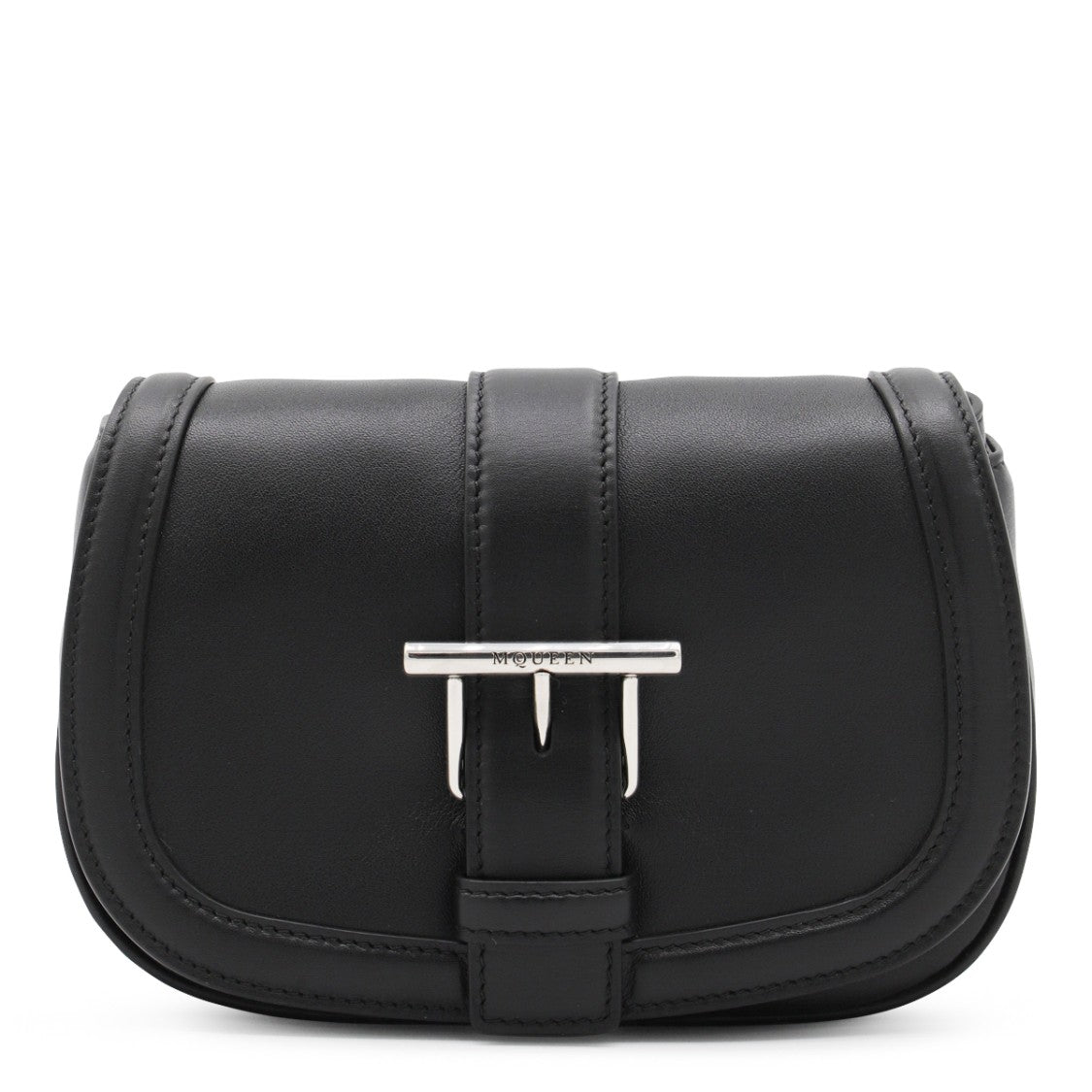 Alexander Mcqueen Black Leather Shoulder Bag