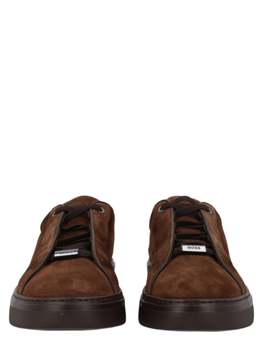 Boss Garytenn Brown Calf Leather Sneakers