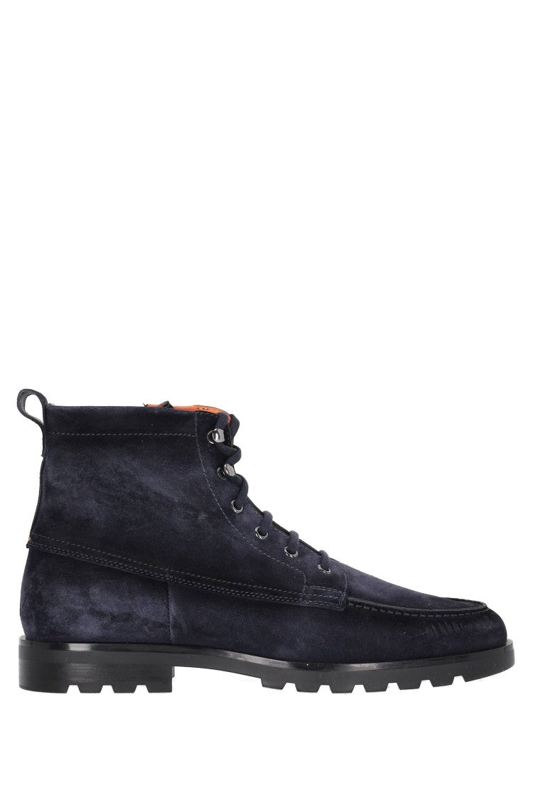 Santoni Anti-Slip Sole Suede Ankle Boots