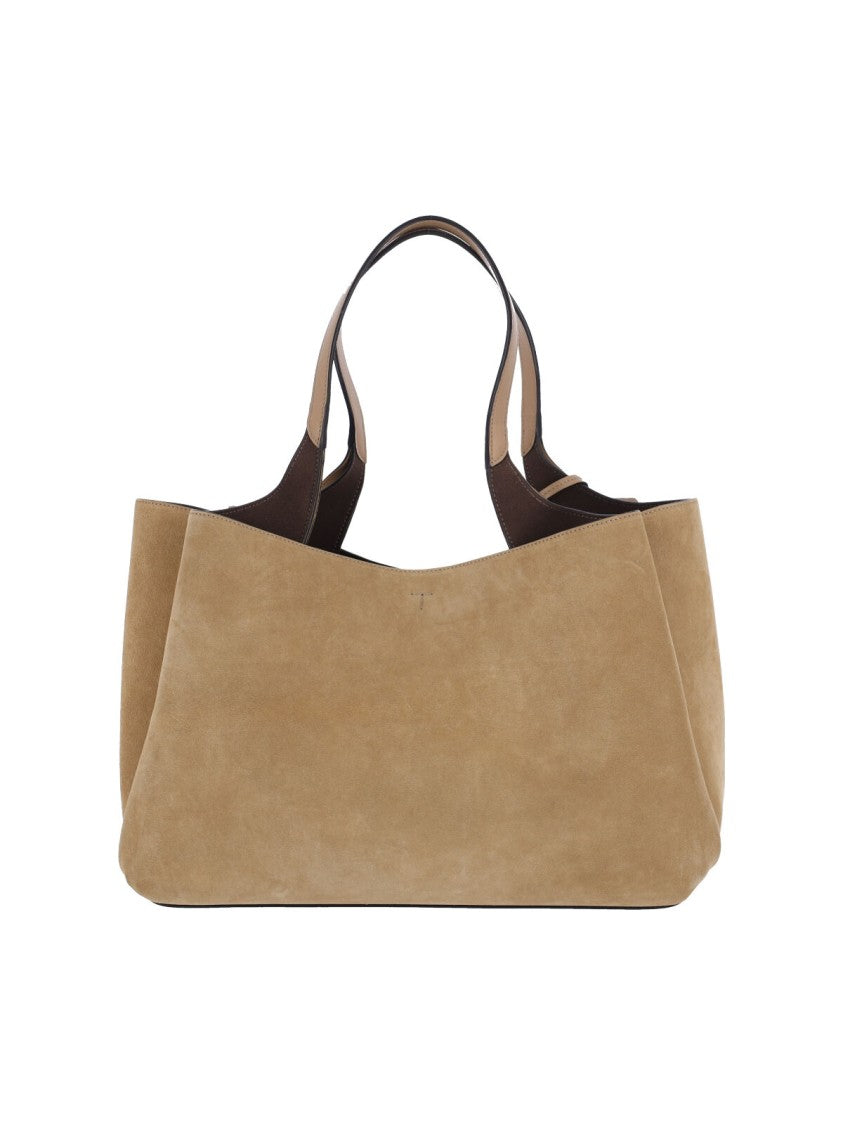 Tod's Medium Suede Tote Bag With Removable Charm