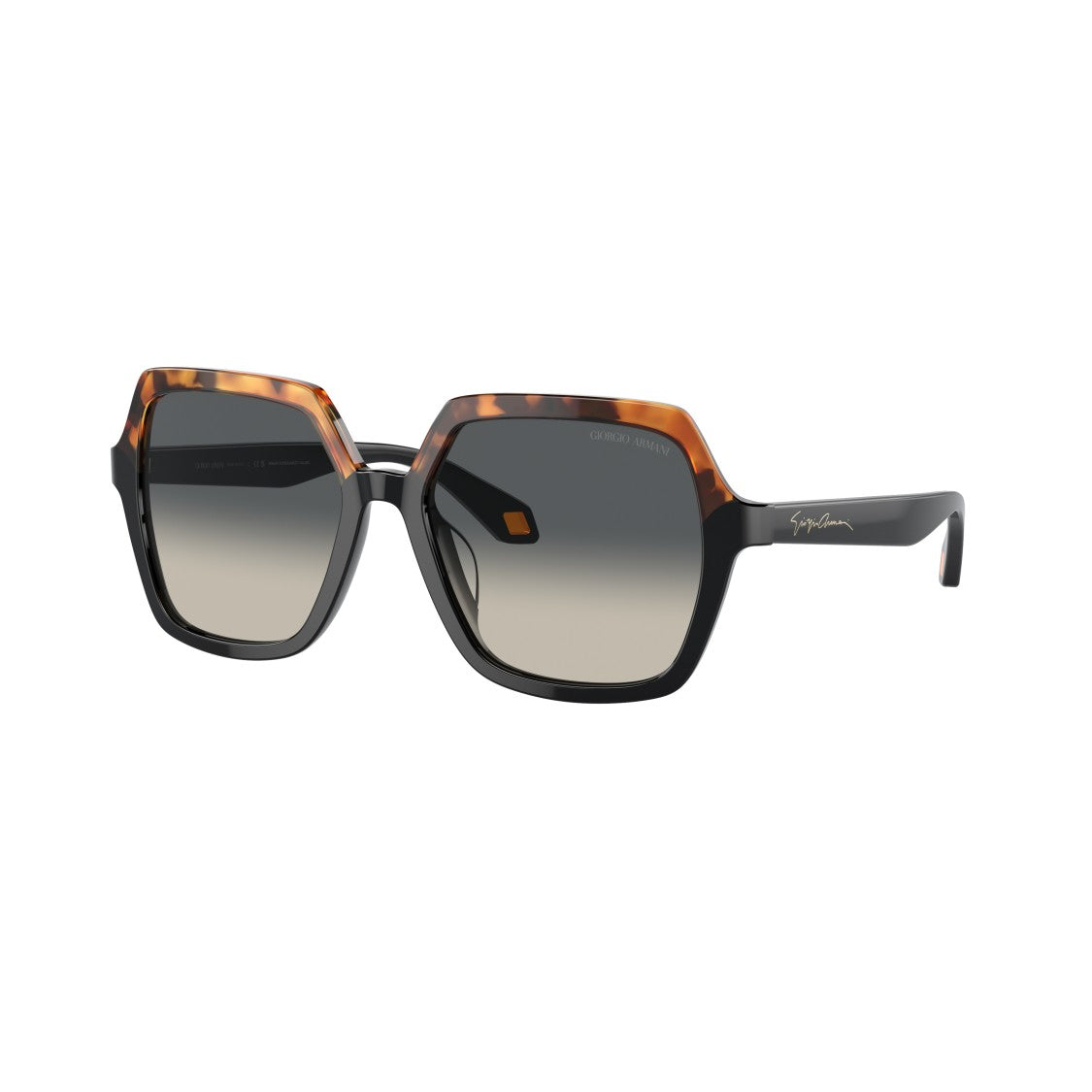 Giorgio Armani 0Ar8193u Oversized Square Sunglasses With Tortoiseshell And Gradient Lenses