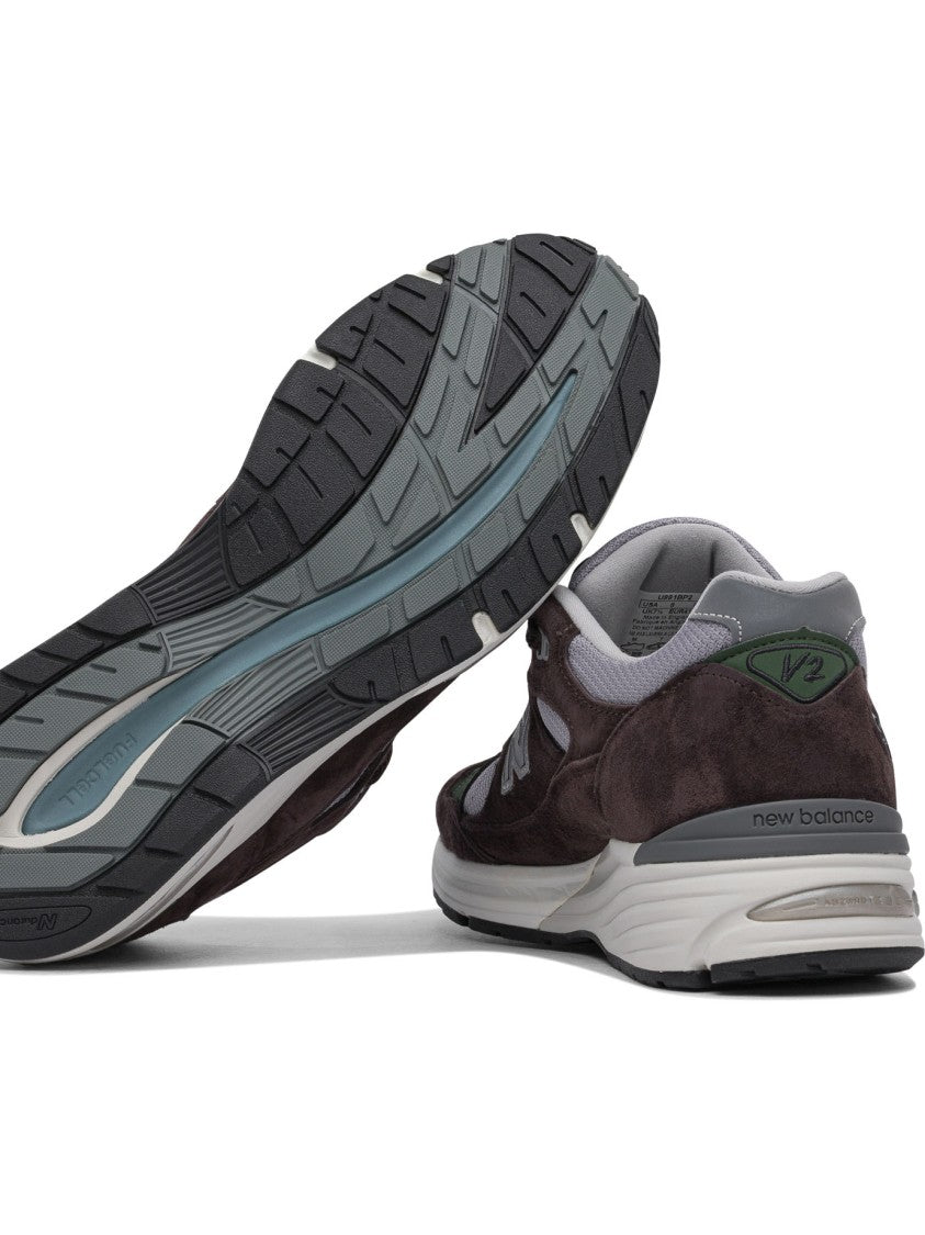New Balance 991V2 Brown Breathable Sneakers