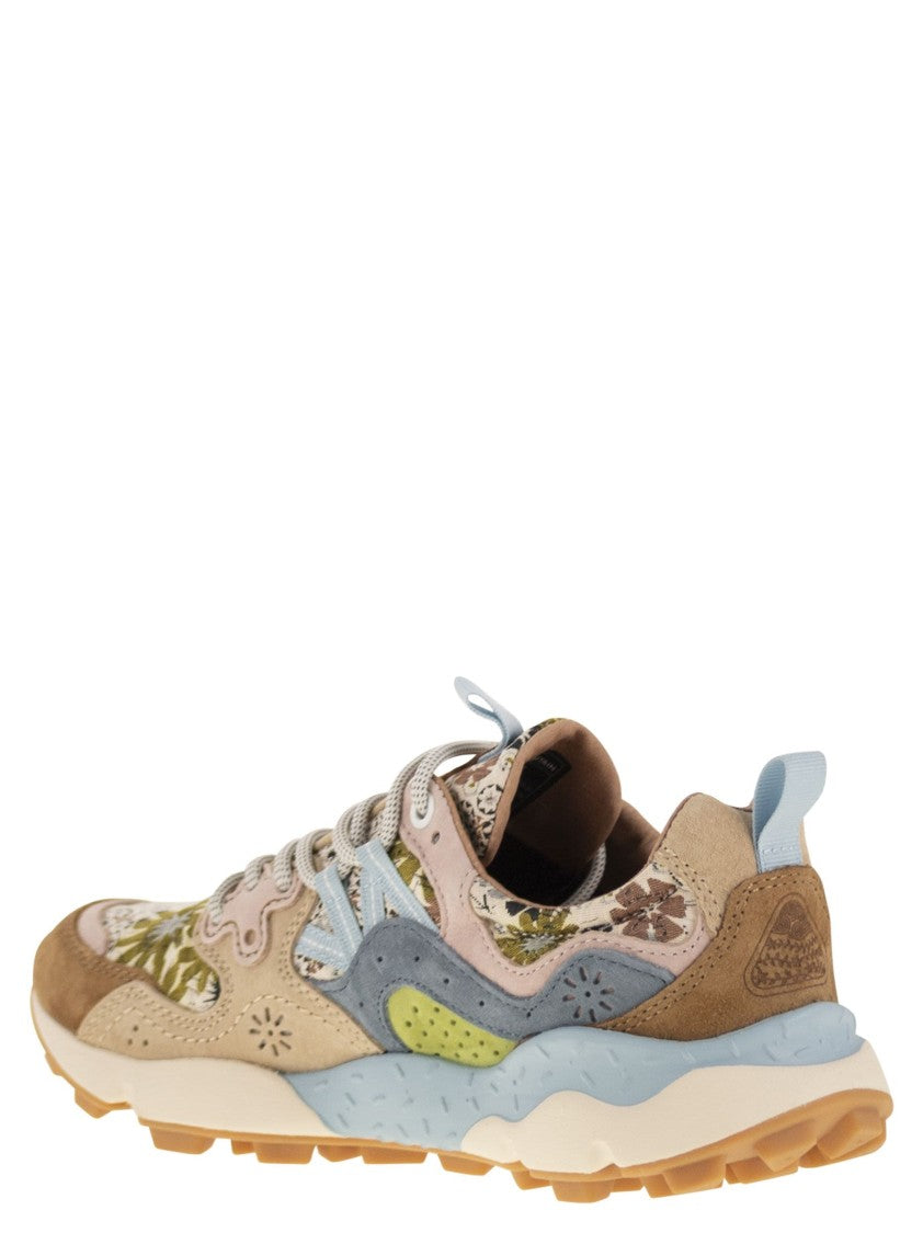 Flower Mountain Yamano 3 - Sneakers In Suede And Technical Fabric