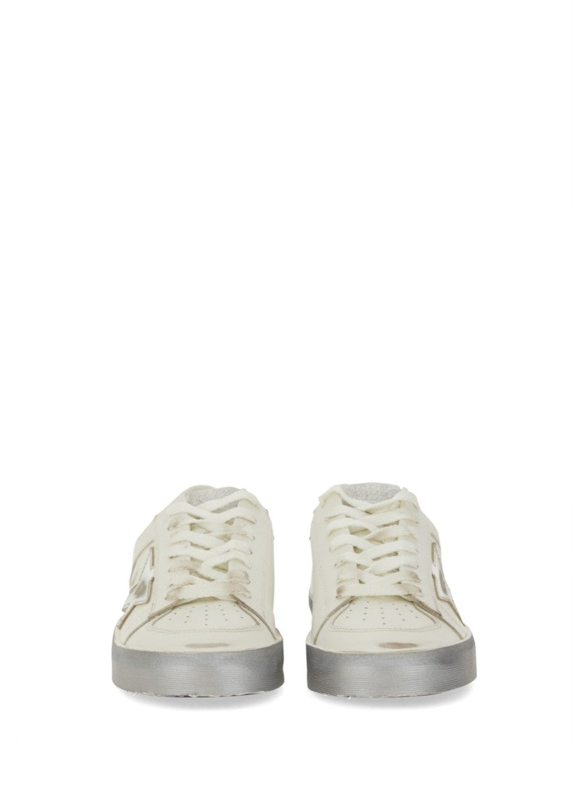 Golden Goose Stardan Leather Metallic Sneakers