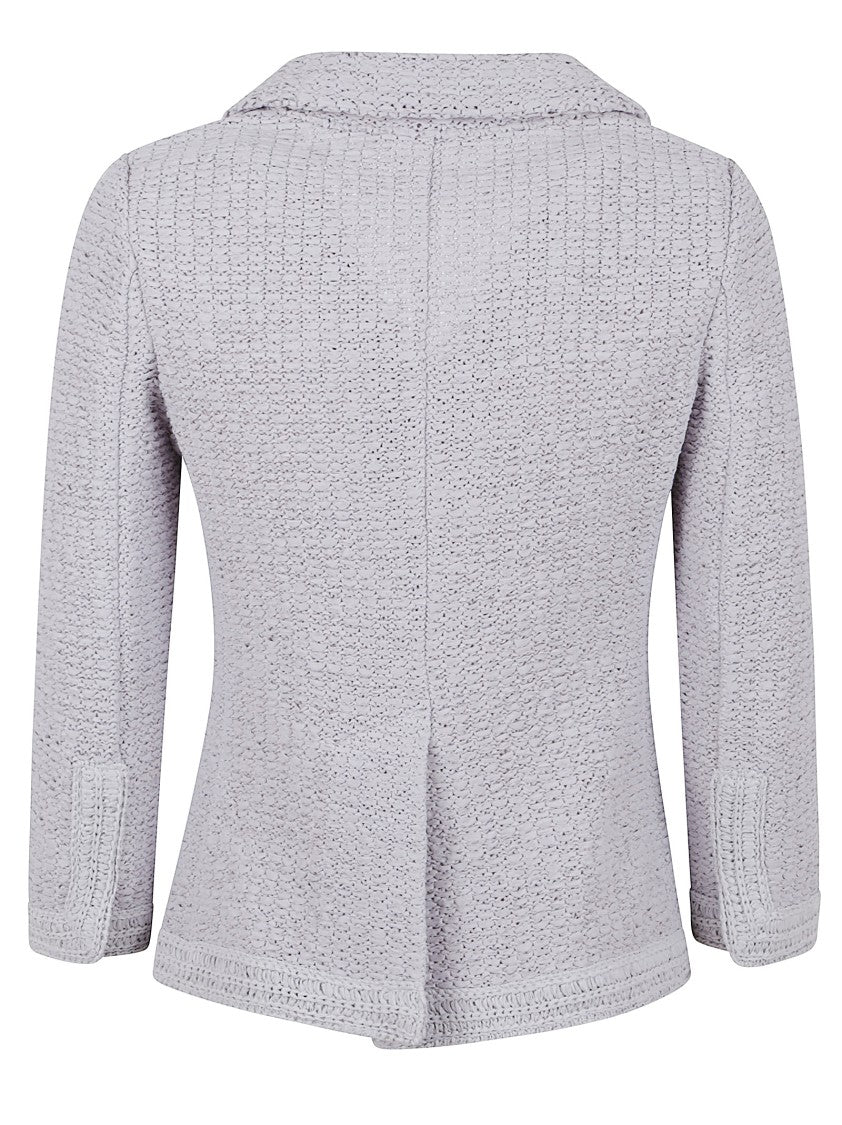 Charlott Grey Lightweight Jacket With Classic Collar