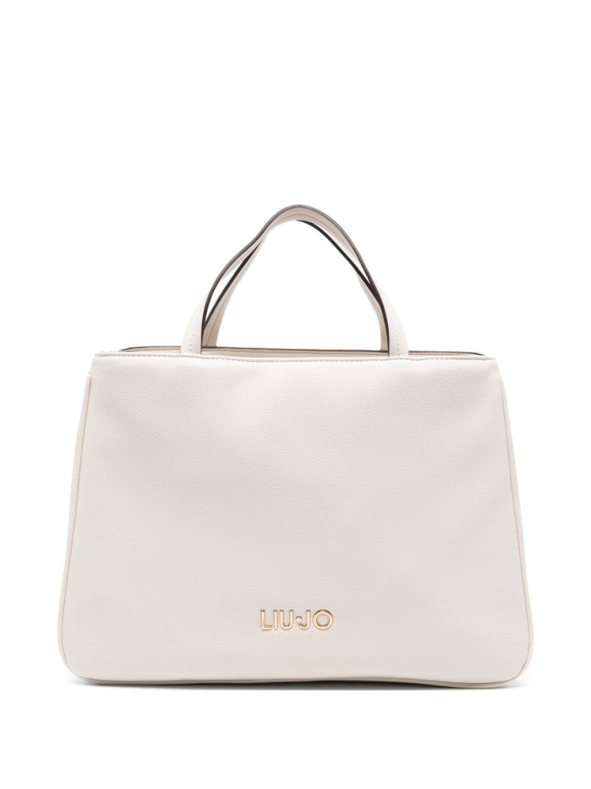 Liu Jo Cream White Logo Shoulder Bag