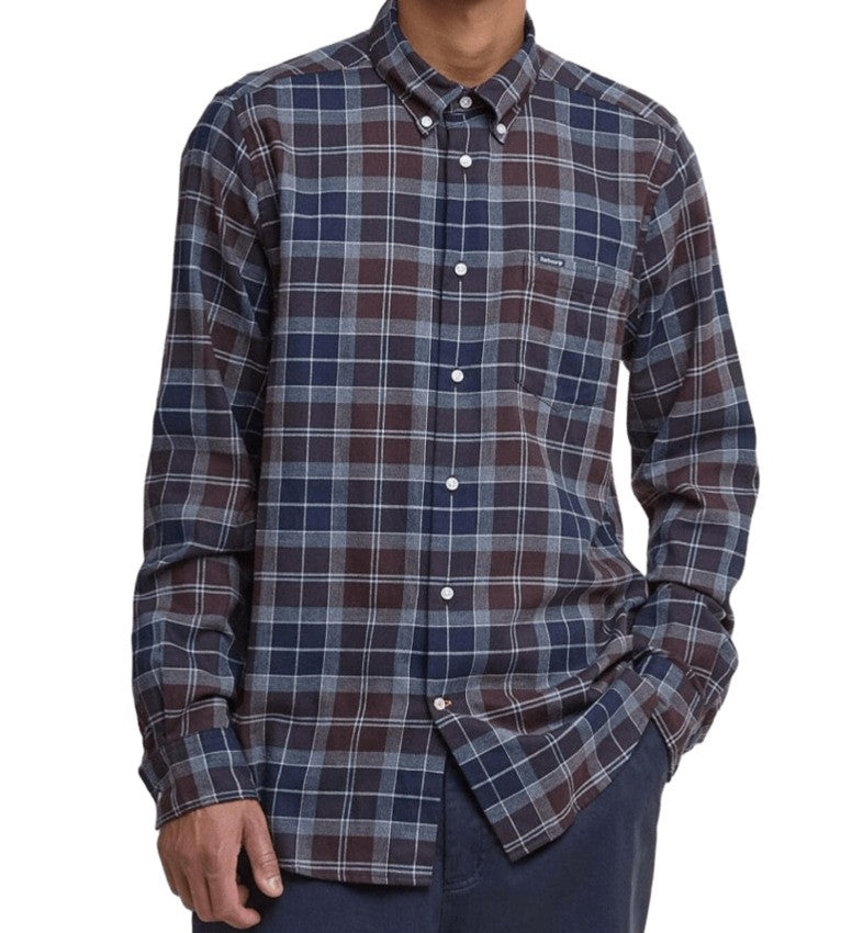 Barbour Medium-Scale Tartan Shirt With Button-Down Collar