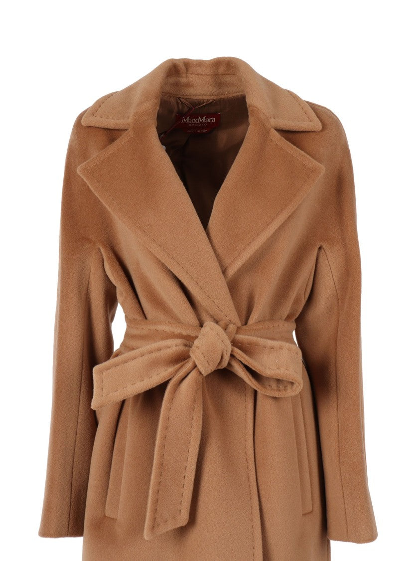 Max Mara Structured Camel Wool Coat With Tailored Fit