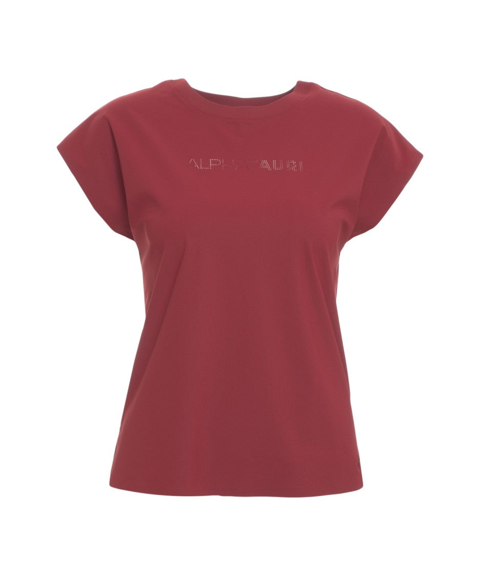 Alpha Tauri Classic Crew Neck T-Shirt With Embossed Logo