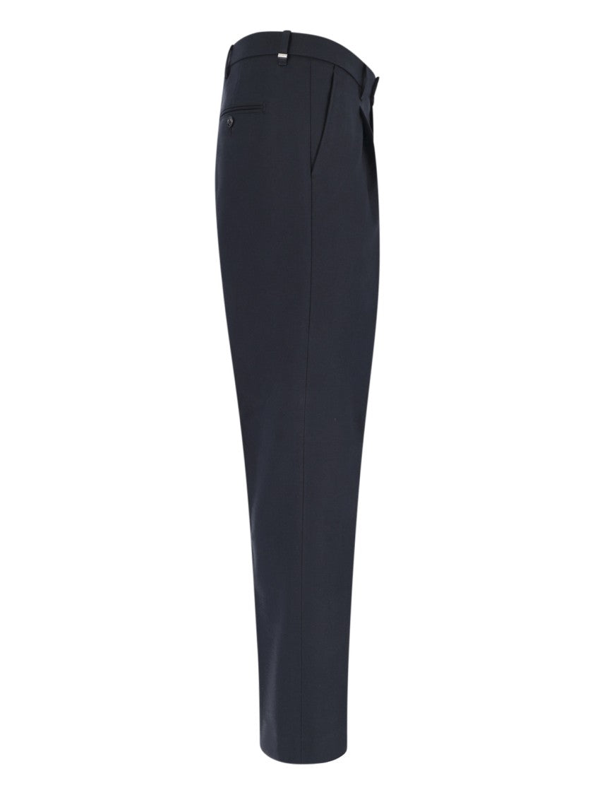 Be Able Blue Tailored Cotton Straight-Leg Pants
