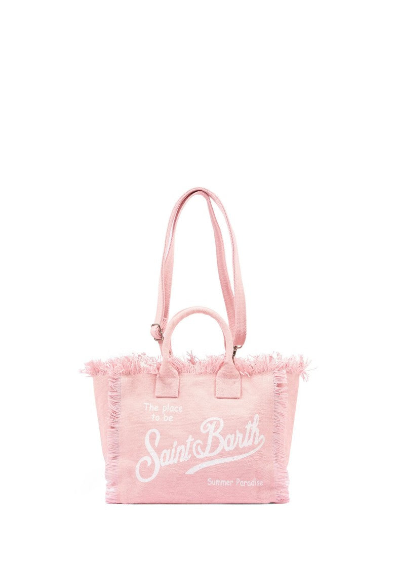 Mc2 Saint Barth Pink Colette Cotton Handbag