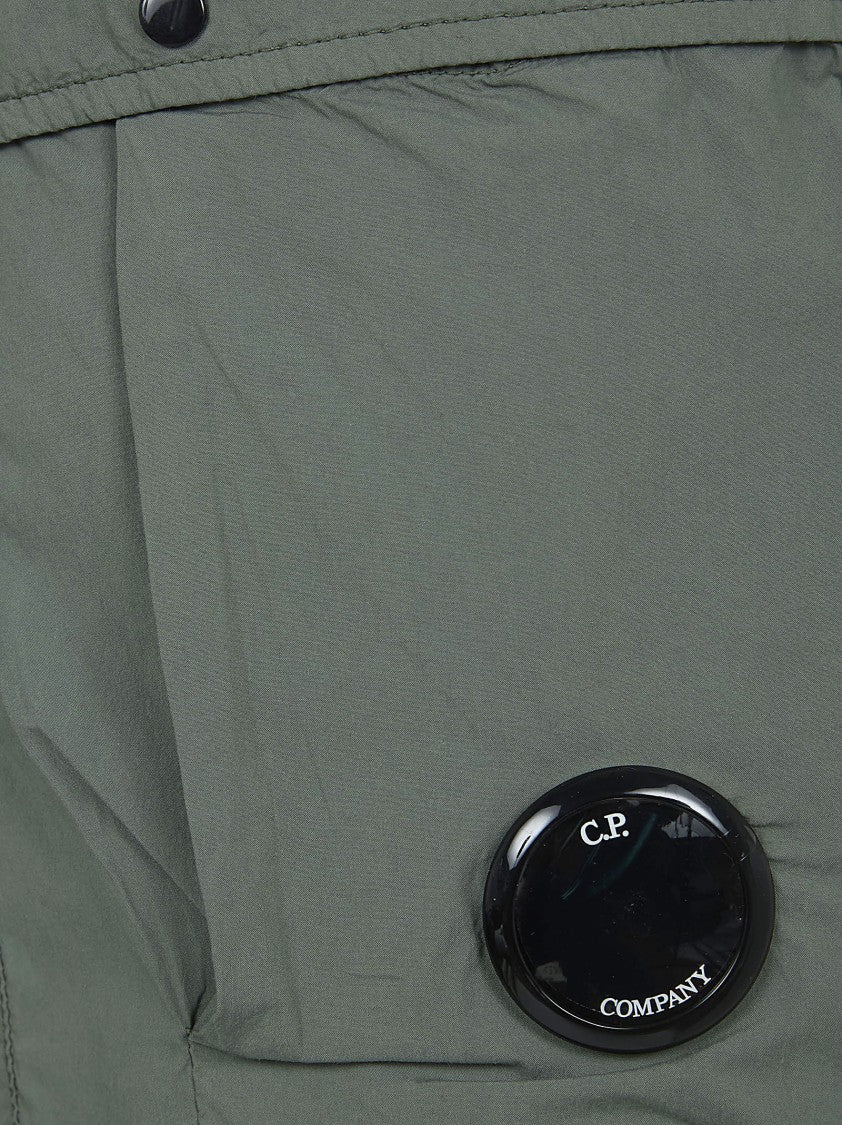 C.P. Company Bermuda Cargo Shorts With Stretch Fabric And Lens Detail